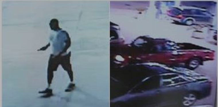 Image: Surveillance video of the suspect and his vehicle, from Harris County Sheriff's Office
