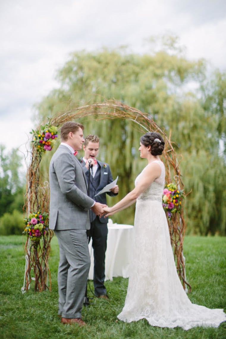 Rachel and Patrick Givens asked their grandmothers to be flower girls