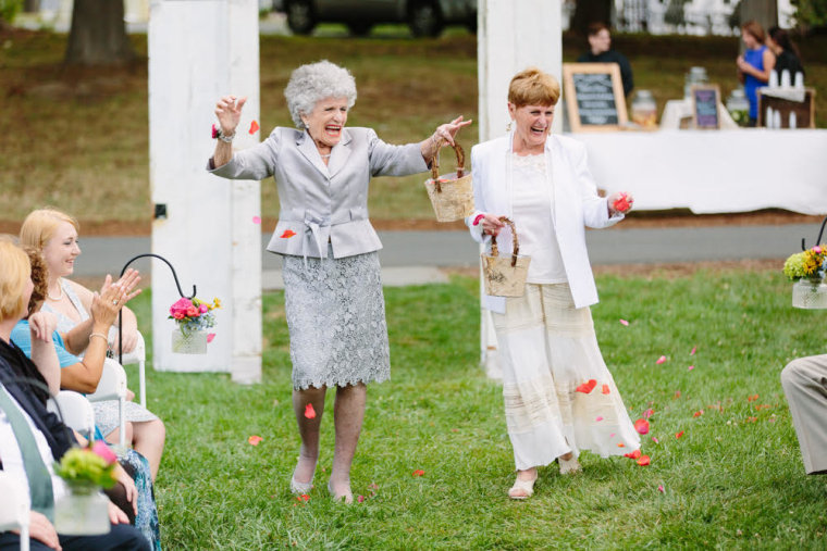 Renee Ruben and Joanne C. Reich served as flower girls at their grandchildren's wedding