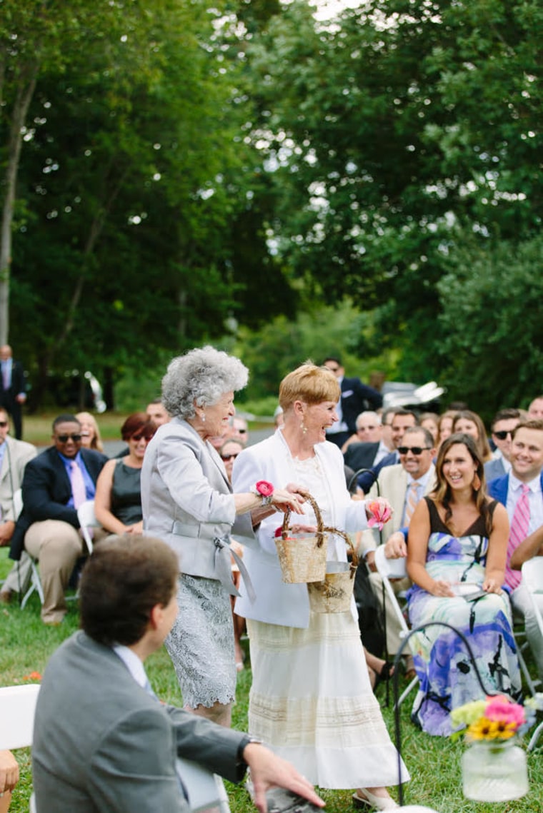 Renee Ruben and Joanne C. Reich served as flower girls at their grandchildren's wedding