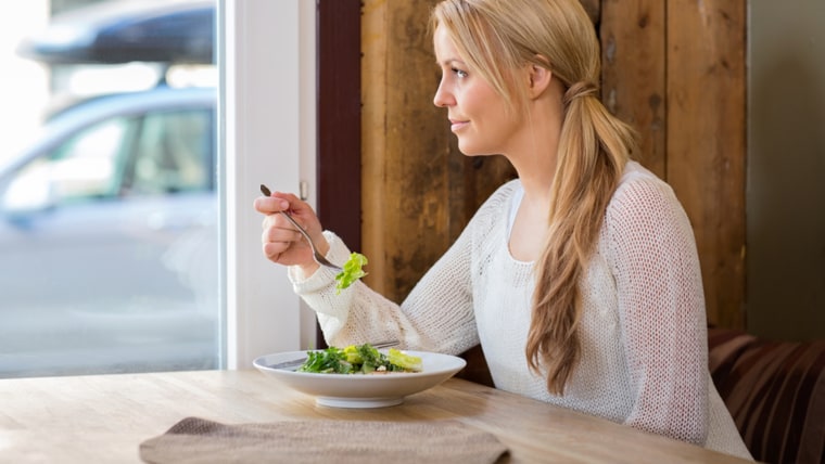 Woman sitting alone