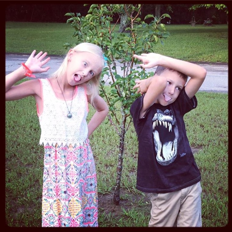 Such goofs on their first day of 4th and 2nd grade!