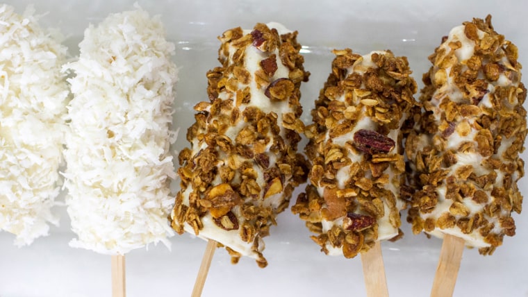 Food hacks for breakfast, lunch and a snack from Katie Quinn, breakfast yogurt pop