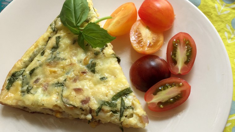 Corn and Basil Frittata recipe