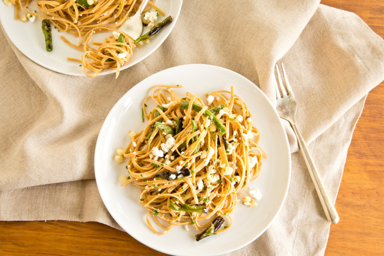 Grilled summer vegetable pasta