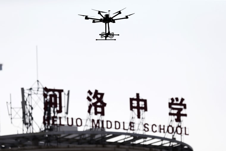 Image: China entrance exam uses drone to prevent student from cheating