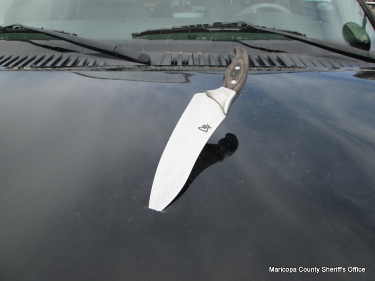 Image: Knife in police car