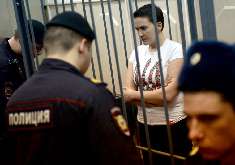 Image: Detained Ukrainian helicopter pilot Nadiya Savchenko