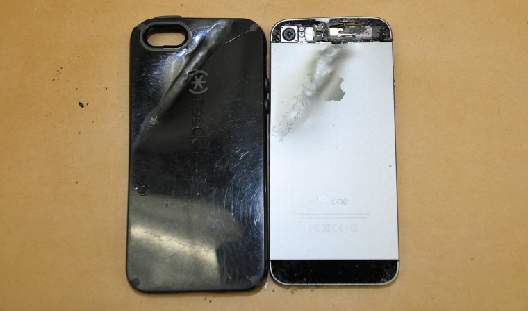 Image: A Fresno State University student's iPhone stopped a bullet during an attempted robbery.