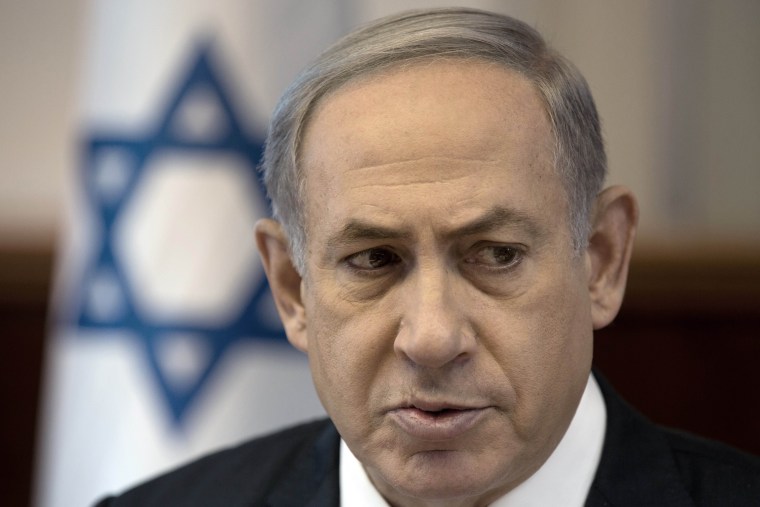 Image: Benjamin Netanyahu at Cabinet meeting