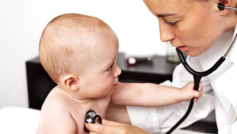 baby at the doctor