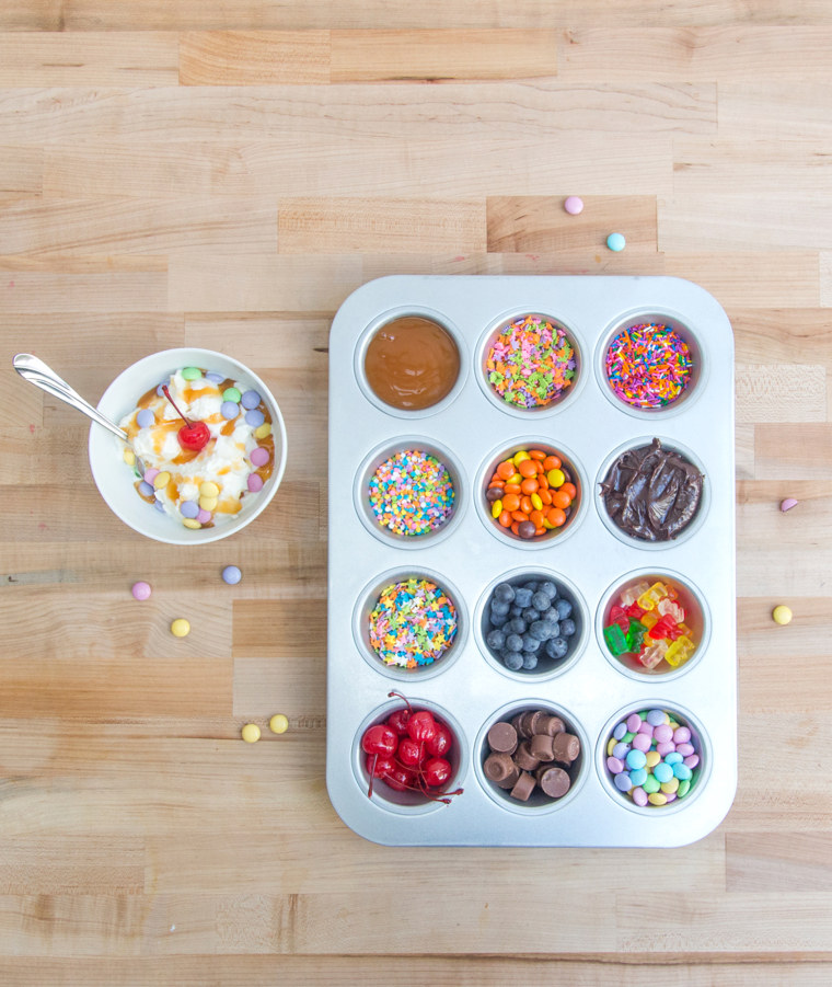 How to throw a party with an ice cream bar and keep toppings organized