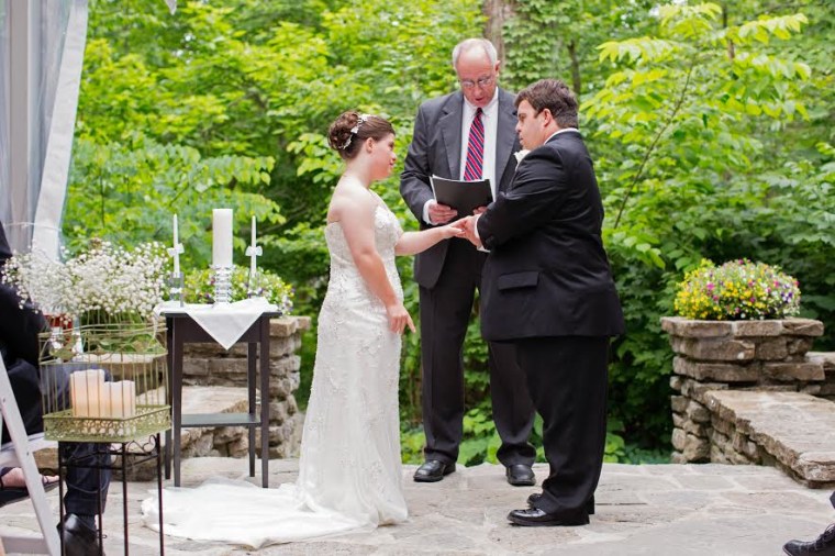 The couple, Jillian Daugherty and Ryan Mavriplis exchanged vows at a big wedding