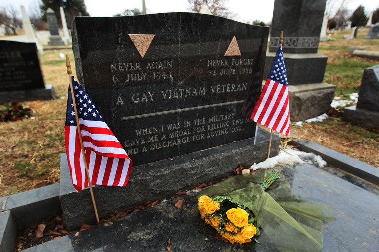 Image: Flowers Placed At Gravesite of Sgt.Leonard Matlovich,