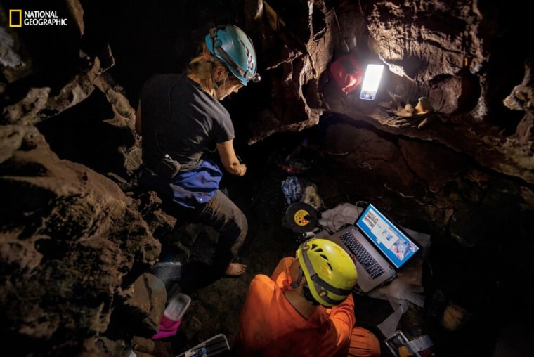 IMAGE: Scientist-cavers excavate Homo naledi fossils in South Africa