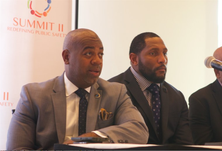 Ray Lewis speaks at summit.