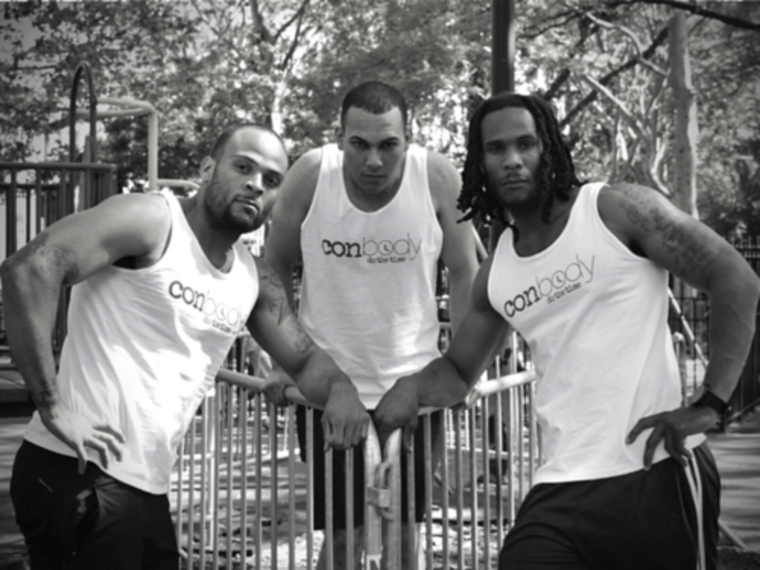 Three of the ConBody trainers, from left: Raya Costa, Coss Marte and Sultan Malik.