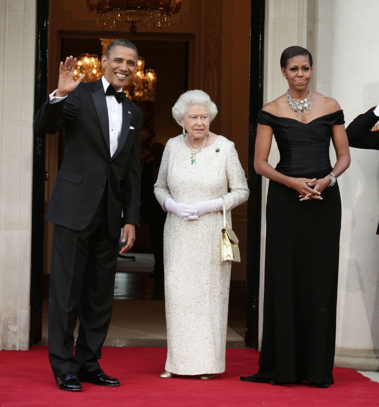 The Queen with President and Mrs. Obama