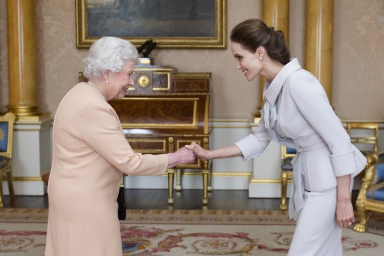 The Queen and Angelina Jolie