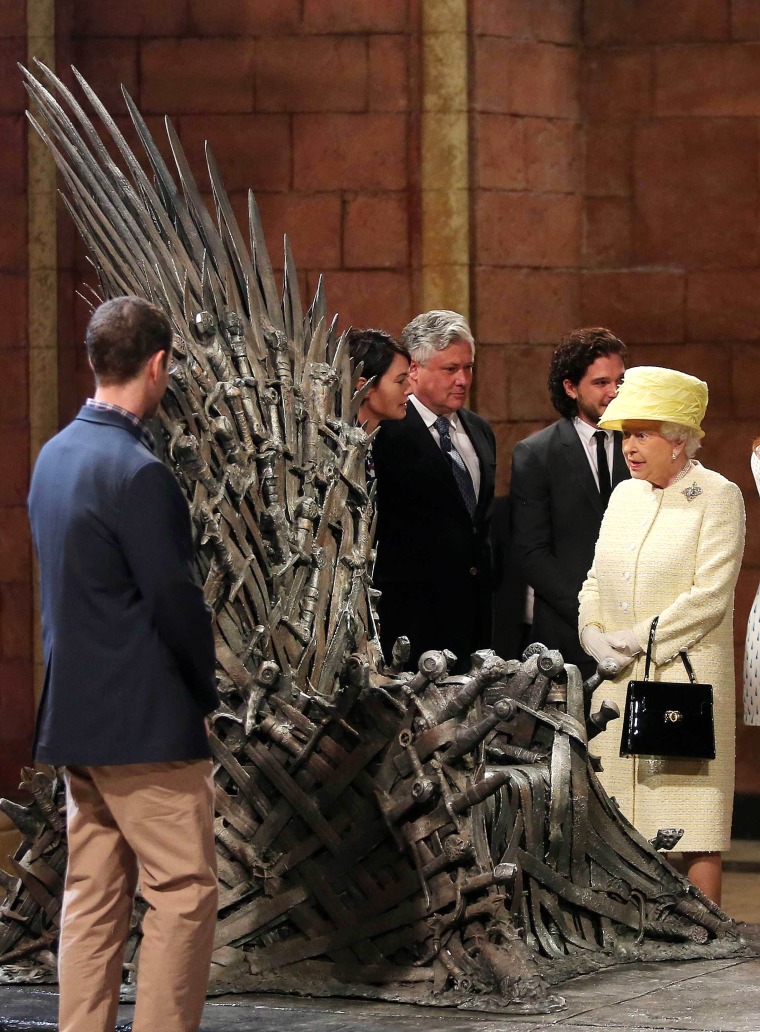 Queen Elizabeth II visits Game of Thrones set