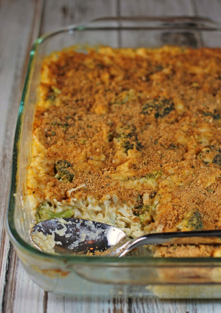 Cheesy Chicken Broccoli and Rice Casserole recipe
