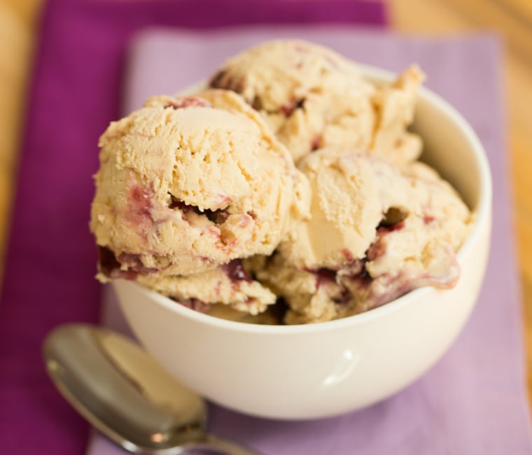 Peanut Butter and Jelly Ice Cream