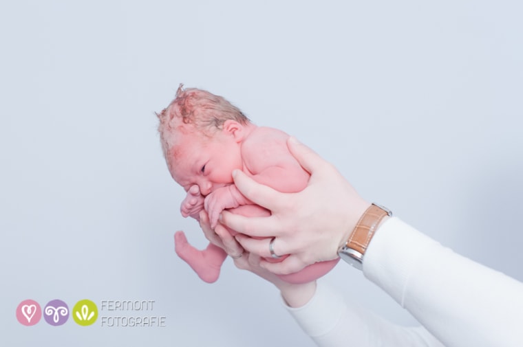 Marry Fermont photographs newborns curled up the way they were in the womb.