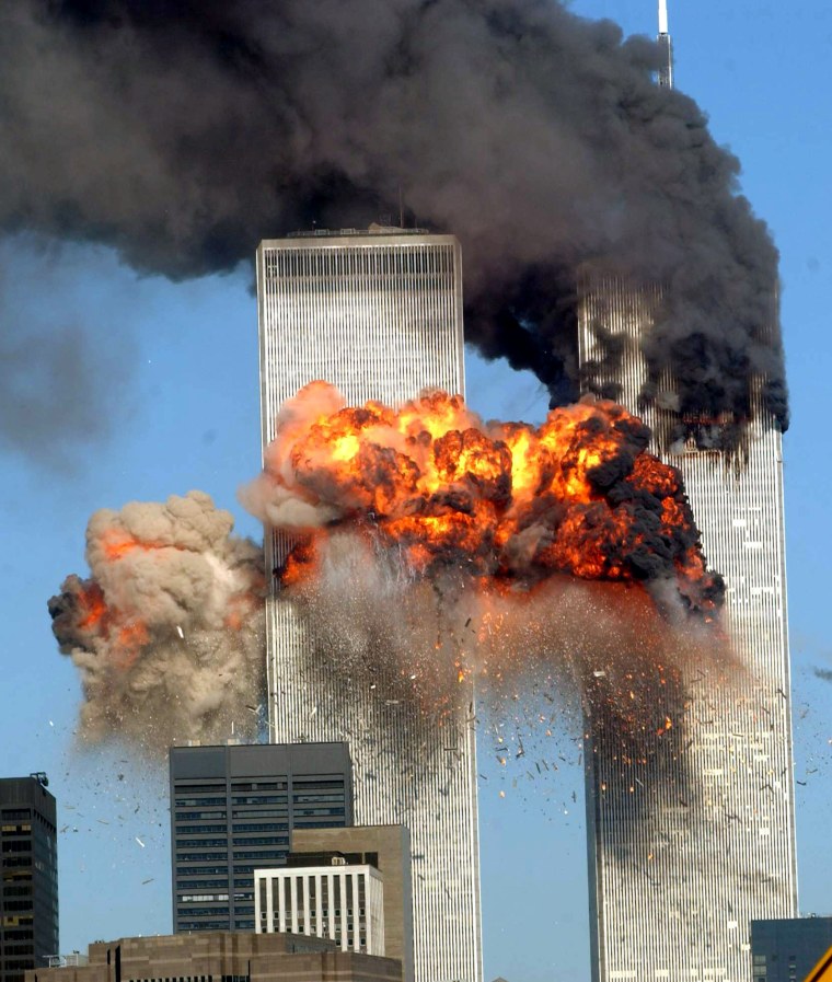 United Airlines Flight 175 crashes into South Tower of World Trade Center on Sept. 11, 2001.
