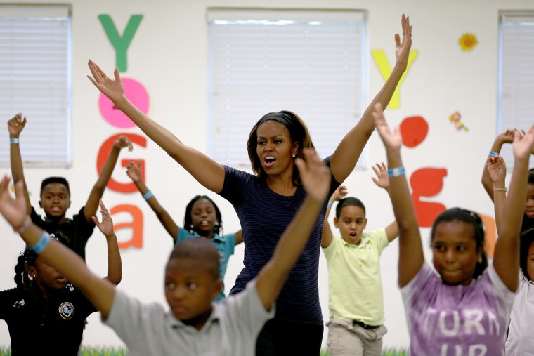 Michelle Obama Visits Miami Parks For "Let's Move" Event