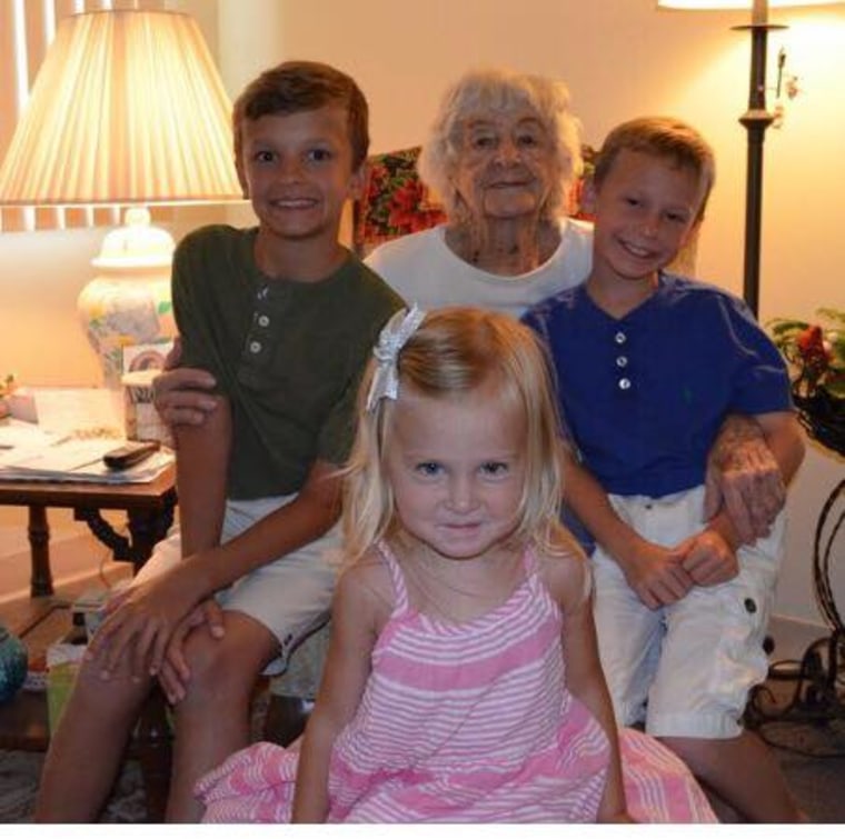 My 3 kids with their 92-year-old great grandmother "Nana Rose." My daughter is named after her.