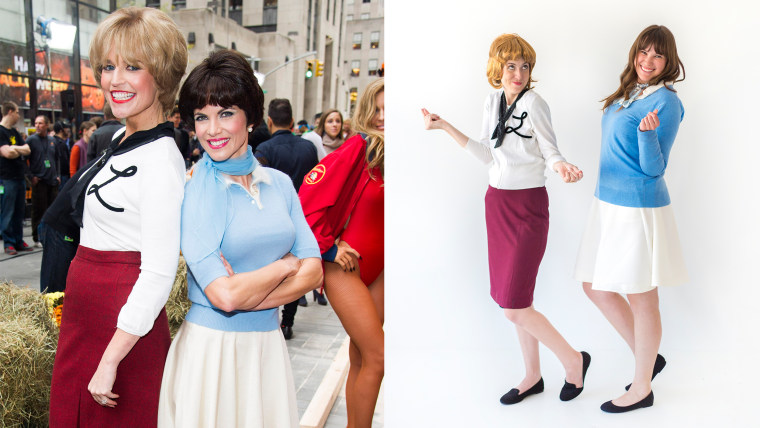 Laverne and Shirley halloween costumes, Savannah Guthrie and Natalie Morales Laverne and Shirley costume