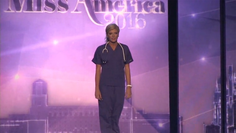 Miss Colorado Kelley Johnson attends the 2016 Miss America Competition