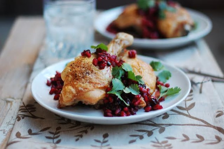 Roast Chicken with Pomegranate Chutney