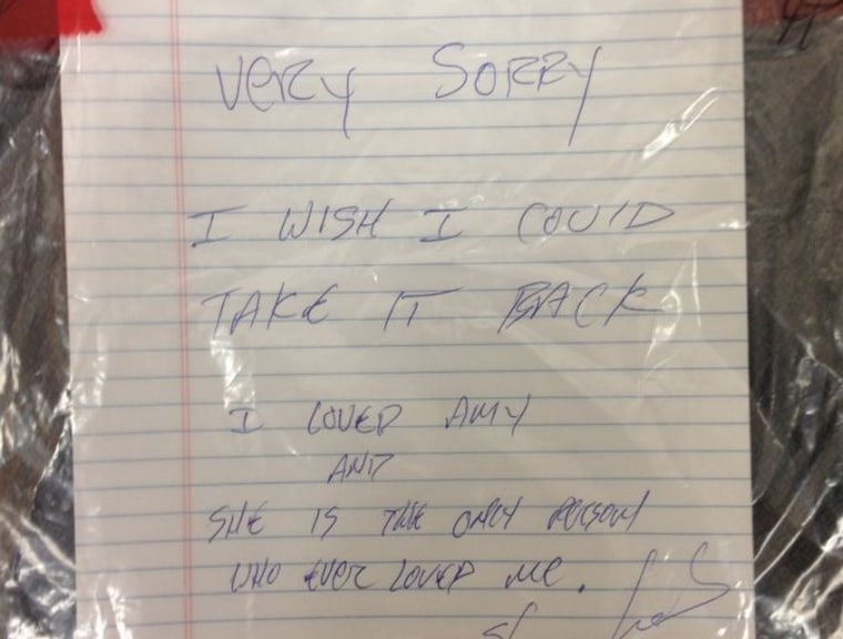 The note Shannon Lamb left, released by police.
