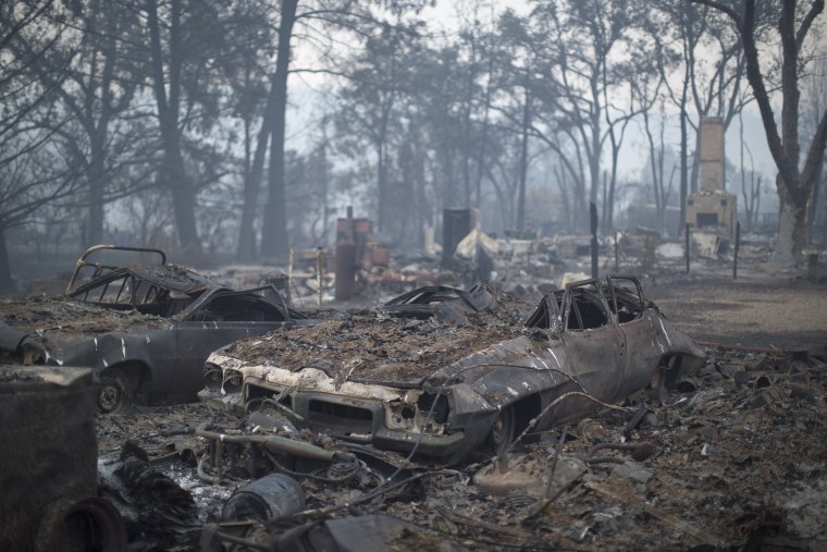 Image: Fast-Moving Wildfire Brings Destruction To Lake County, CA