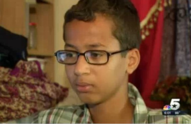 Image: Ahmed Mohamed, 14, talks to NBC DFW