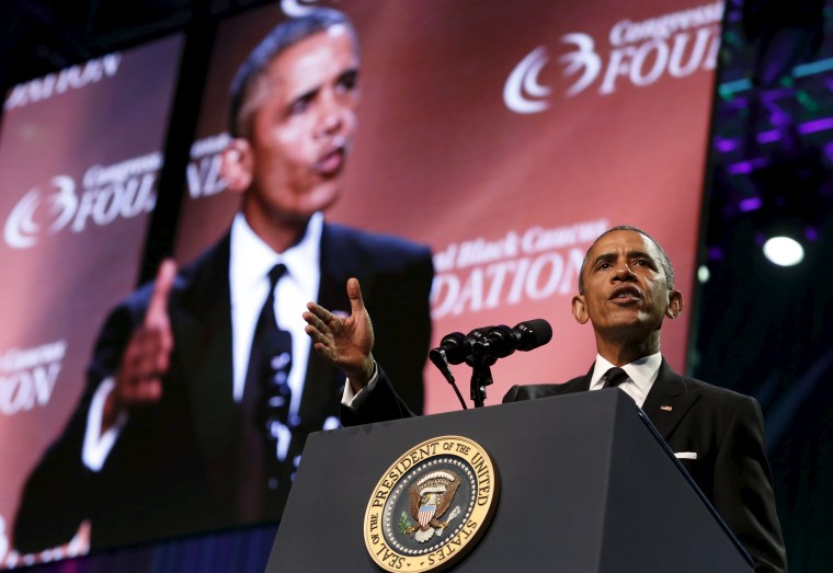Image: President Barack Obama delivers remarks at the Congressional Black Caucus Foundation's 45th Annual Legislative Conference Phoenix Awards Dinner