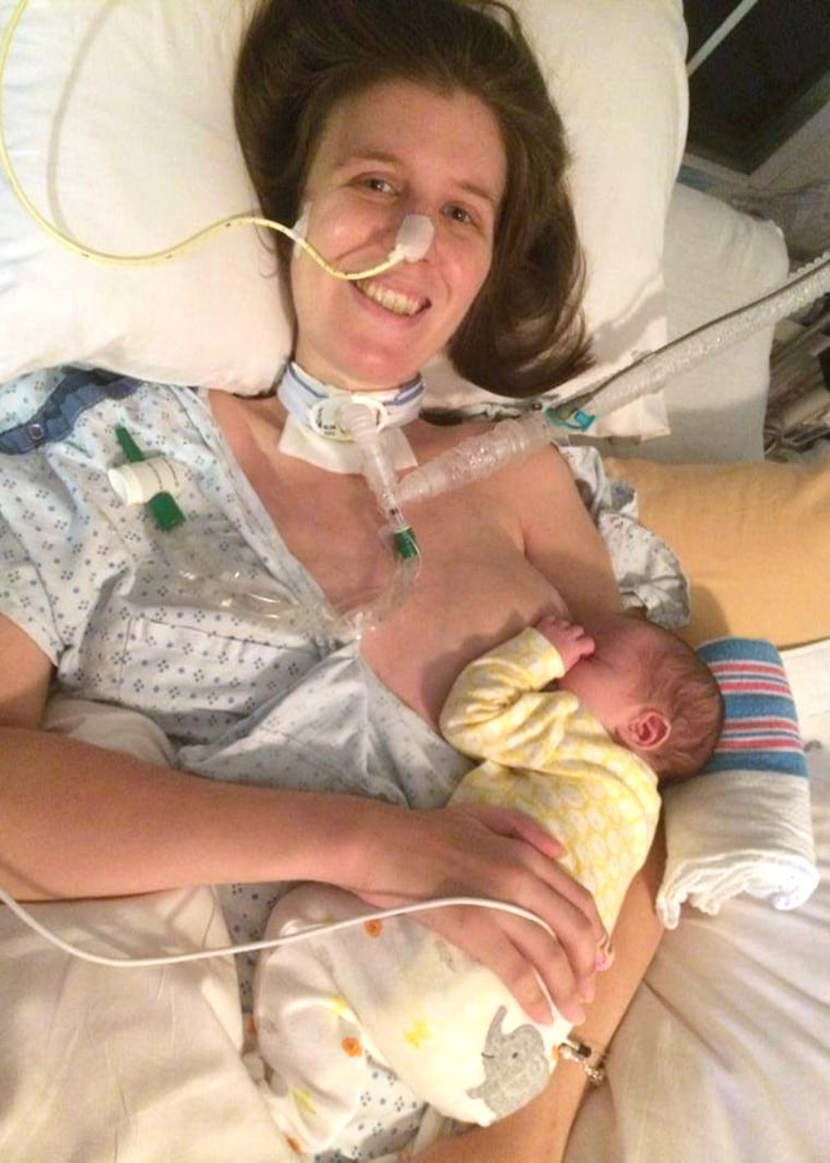 Mom with ALS, Amanda Bernier, defies the odds by breastfeeding