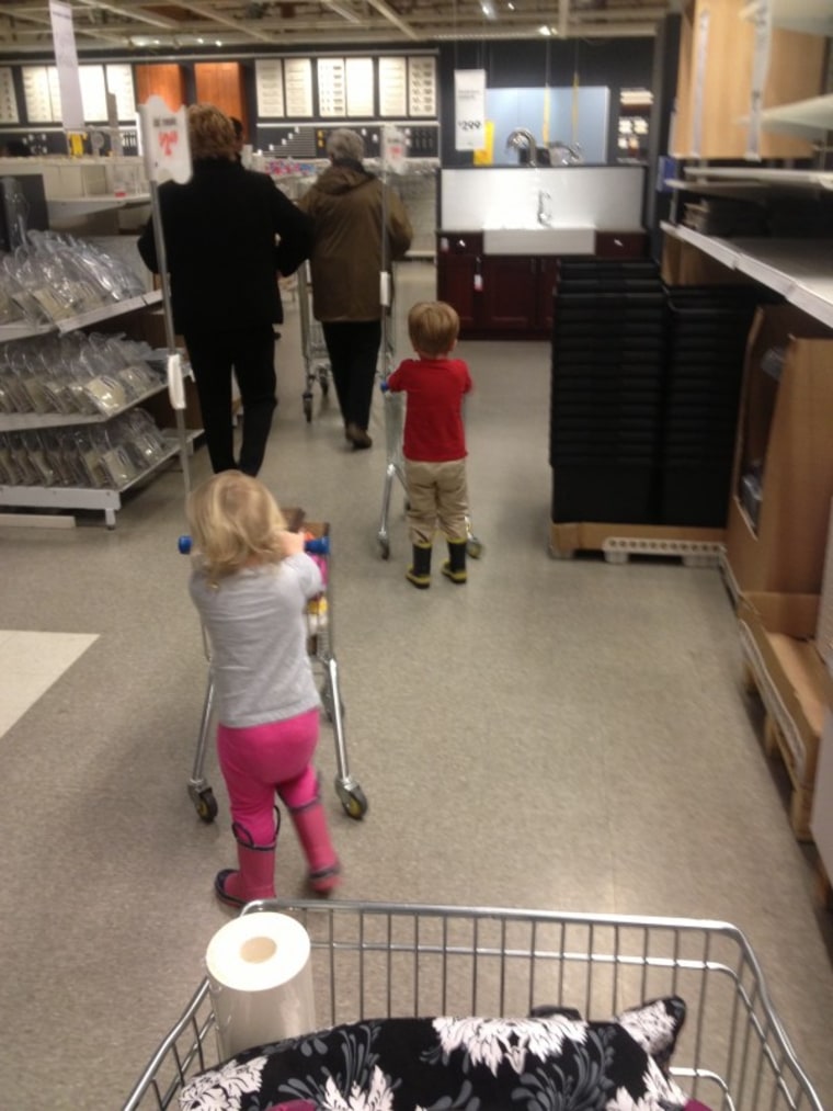 Kids in a grocery store