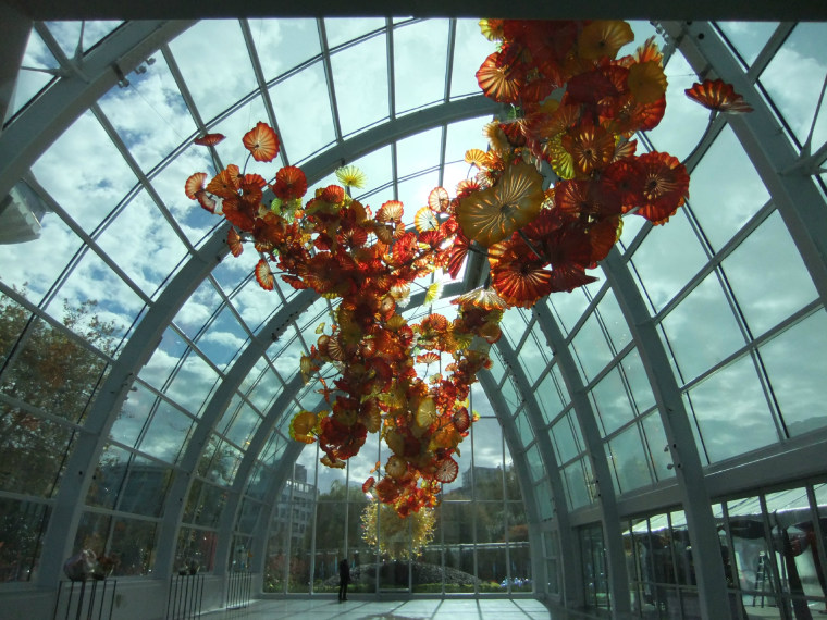 Sculpture inside of Chihuly Garden and Glass in Seattle, Washington