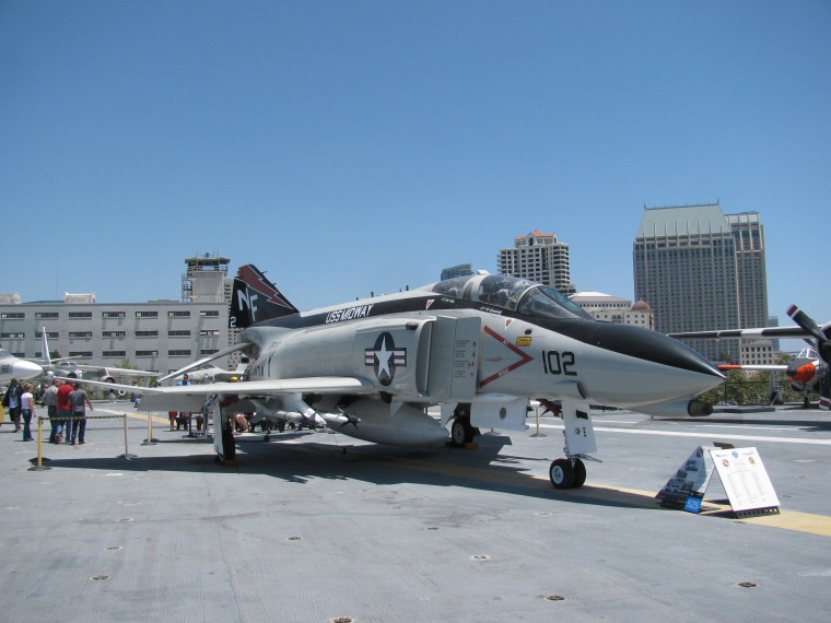 Aircraft at USS Midway Museum in San Diego, California
