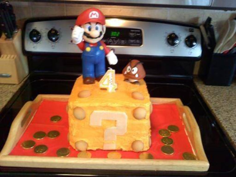 There are 12 layers of cake in this enourmous Mario Brothers-themed confection.