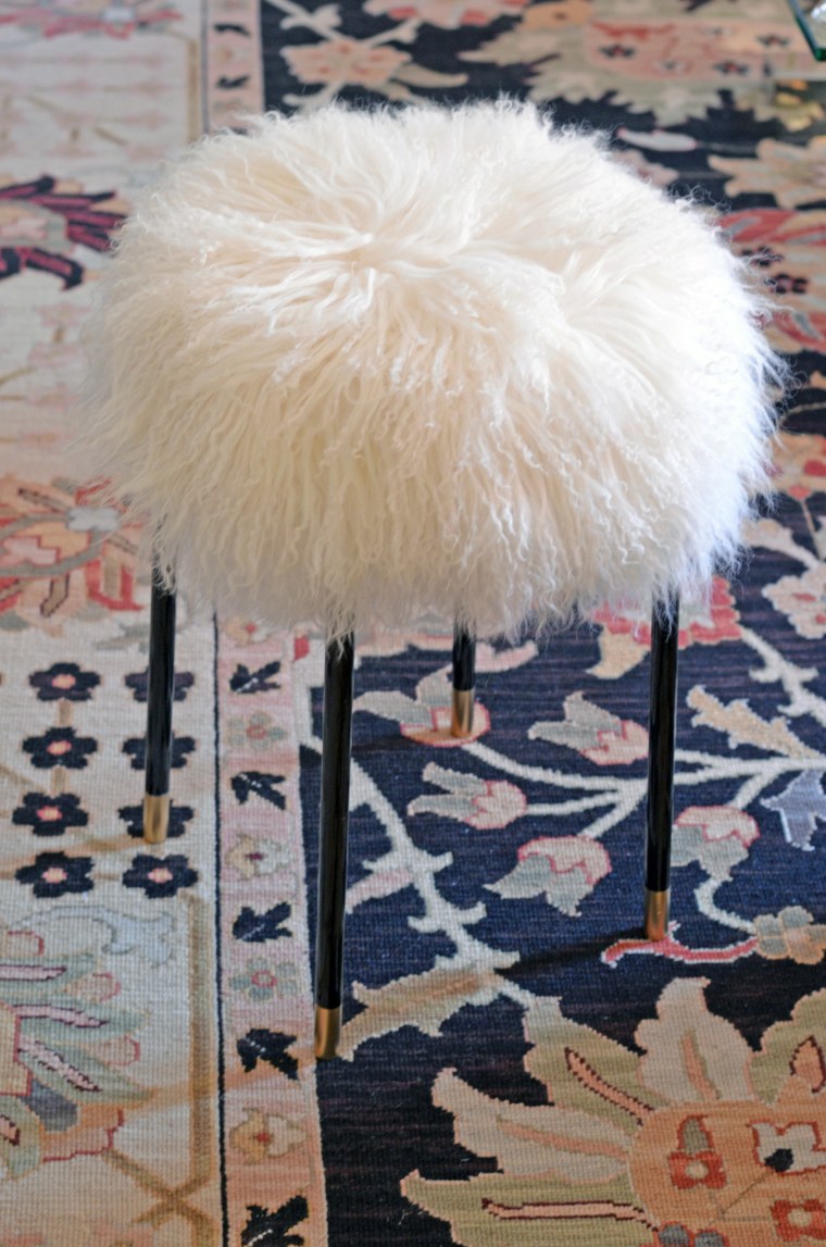 Mimosa Lane's DIY Mongolian lamb stool