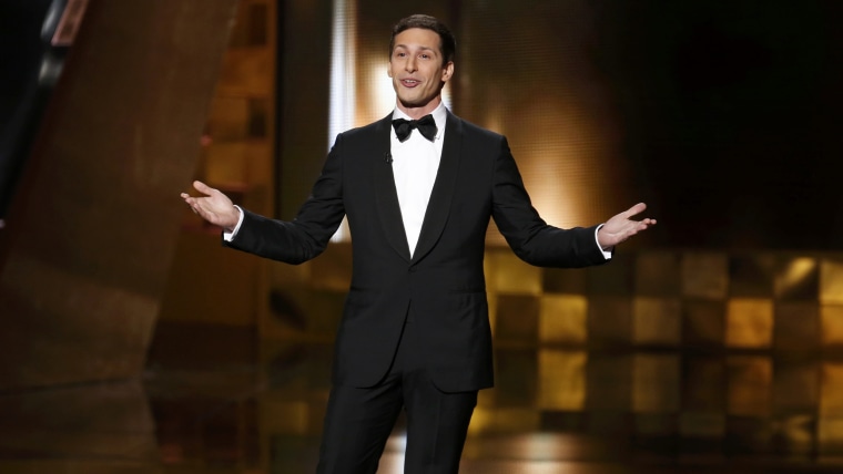 Image: Host Andy Samberg performs at the 67th Primetime Emmy Awards in Los Angeles