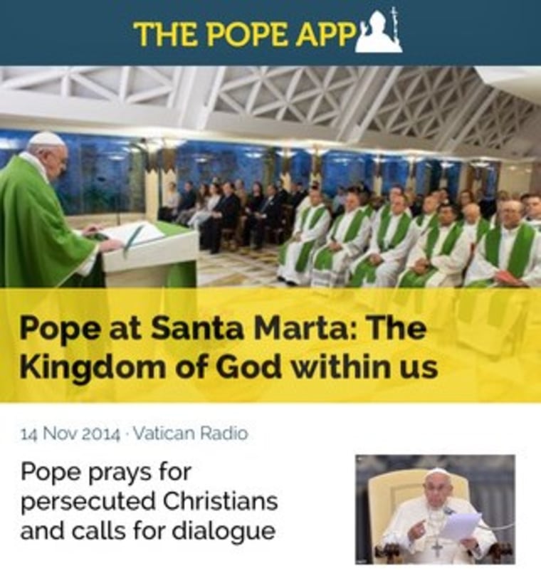 Image: The Pope app
