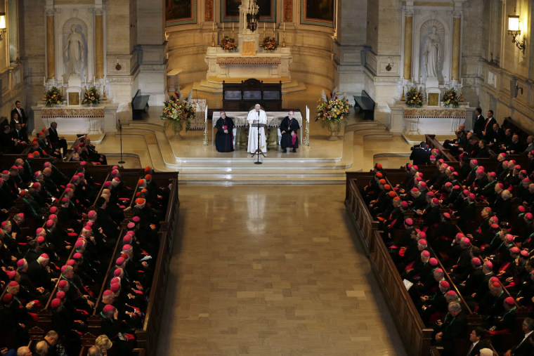 Image: Pope Francis, Charles Chaput, Timothy Senior