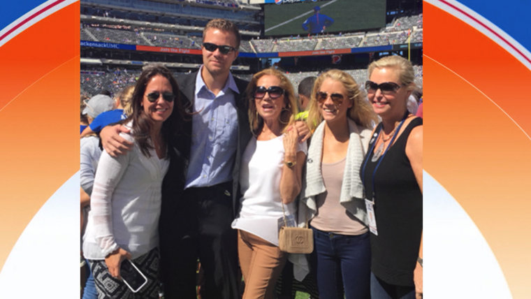 Kathie Lee Gifford and family honor Frank Gifford at the Giants opening day