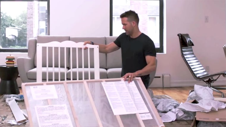 Watch Ryan Reynolds Try to Build an IKEA Crib