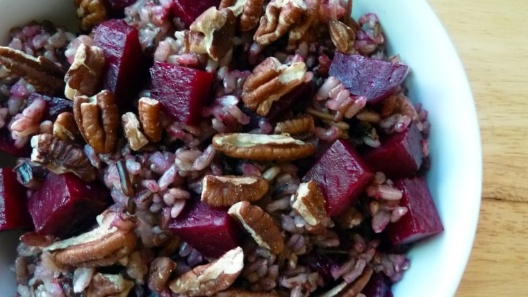 Wild Rice with Roasted Beets and Toasted Pecans recipe