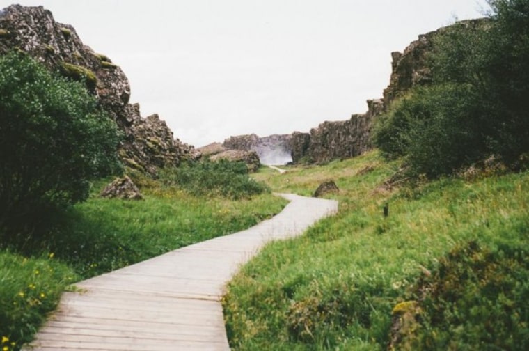 Pathway leading to beach